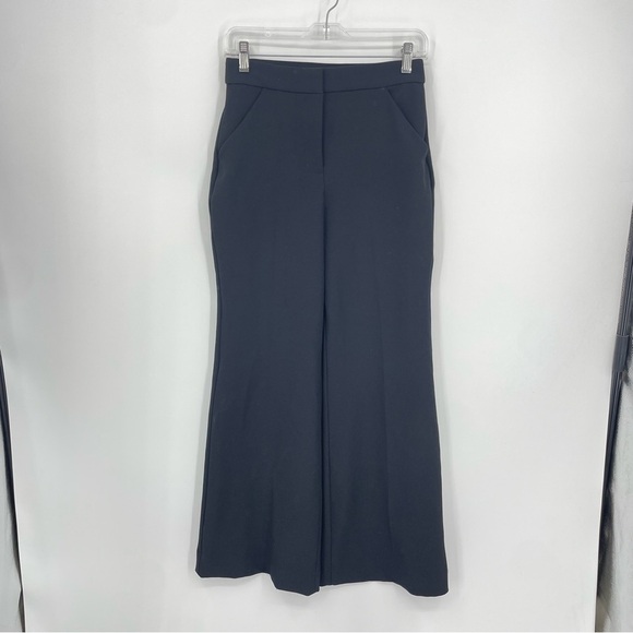 Express Editor Black flare trouser Dark Academia Dress Pants Sz 0R 6470 - Picture 1 of 9